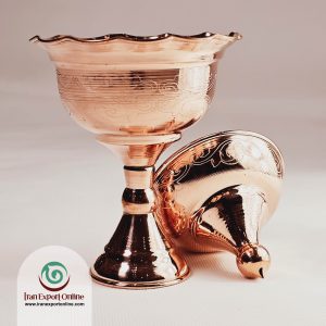 قندان پایه دار رز طرح دار کد 343